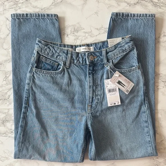 Mango Mom-fit jeans Sz 2 NWT - Picture 1 of 3